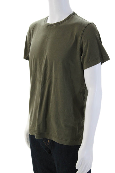 CDLP Mens Army Solid Crew Neck Short Sleeve T-Shirt Green Size L