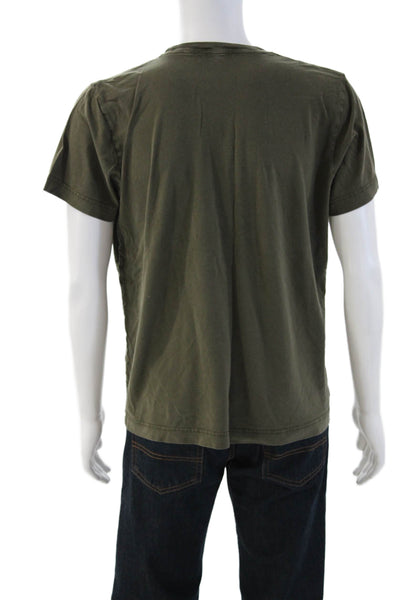 CDLP Mens Army Solid Crew Neck Short Sleeve T-Shirt Green Size L