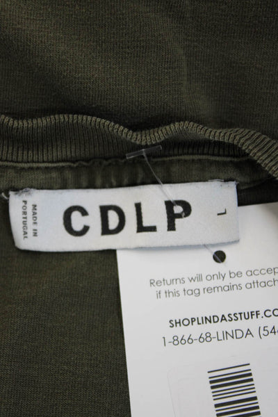 CDLP Mens Army Solid Crew Neck Short Sleeve T-Shirt Green Size L