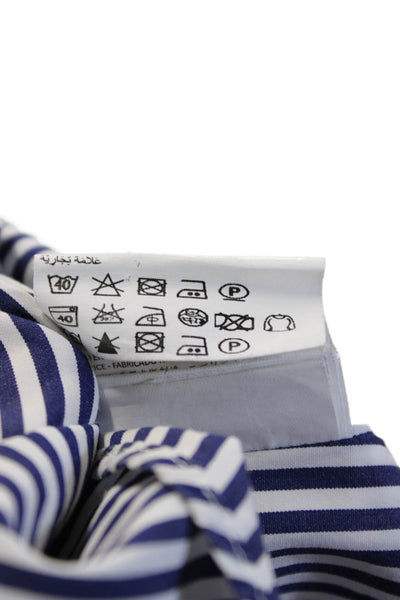 Suit Supply Mens Cotton Striped Long Sleeve Button-Down Shirt Blue Size 40