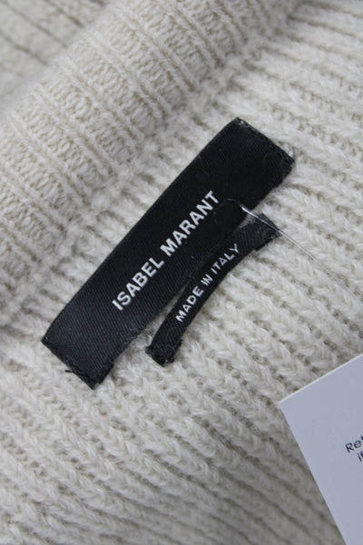 Isabel Marant Womens Pullover Sweater Beige Wool Round Neck Long Sleeve Size 42