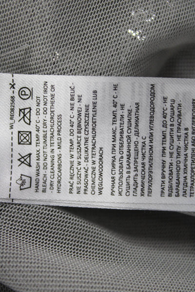 Reserved Women A-Line Long Sleeve Gray Dress Crew Neck Size 8