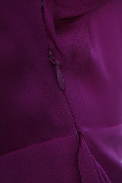 Catherine Carino Womens Blouson Shift Dress Purple Short Sleeve Size 4