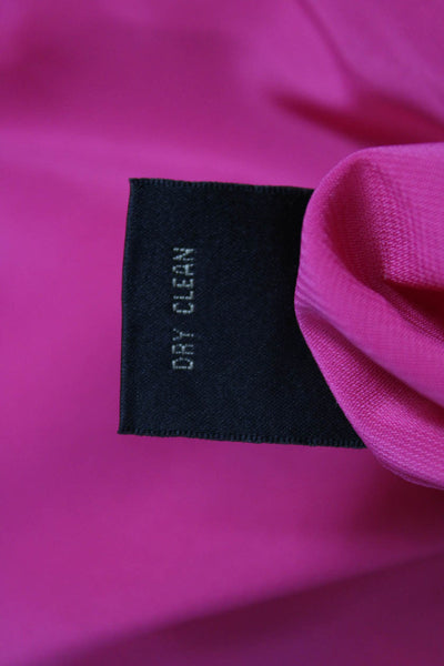 Nicole Miller Women Bodycon Midi Dress Pink Zip Short Sleeve Size 4