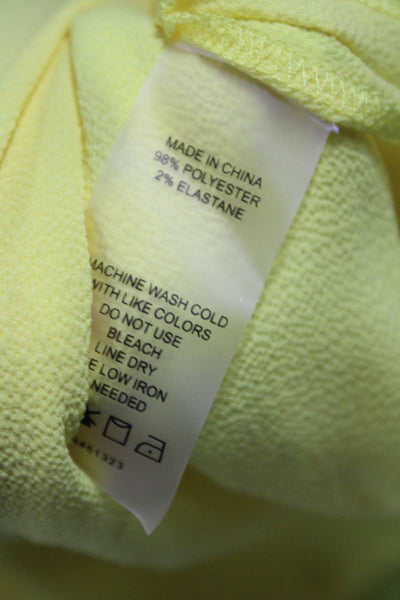Vince Camuto Womens Yellow Tunic Blouse Long Sleeve Button Size M
