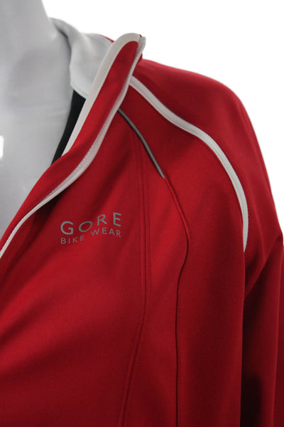 Gore Womens Red Windbreaker Zip High Neck Long Sleeve Polyester Size XL