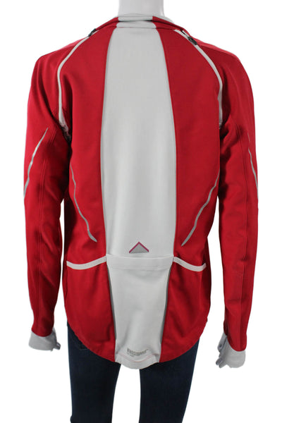 Gore Womens Red Windbreaker Zip High Neck Long Sleeve Polyester Size XL