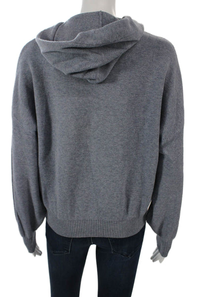 Philosophy By Republic Women Pullover Hoodie Gray Drawstring Size M