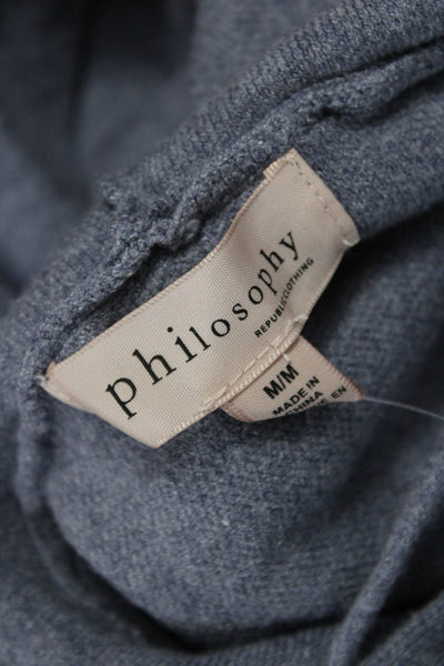 Philosophy By Republic Women Pullover Hoodie Gray Drawstring Size M