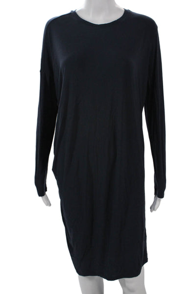 Kit And Ace Womens Black Shift T Shirt Dress Long Sleeve Knee Length Size 8