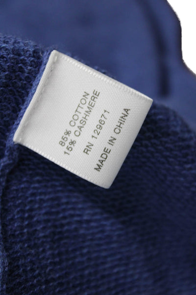 Naked Women Pullover Sweater V-Neck Blue Cotton Cashmere Size XS