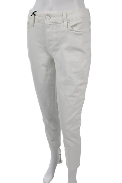 Paige Womens Ankle Skinny Mid Rise White Jeans Size 27