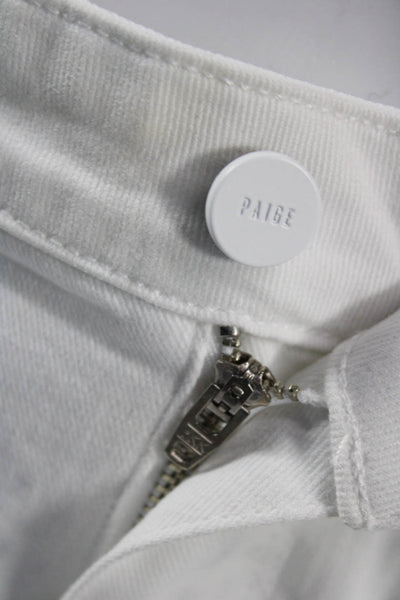 Paige Womens Ankle Skinny Mid Rise White Jeans Size 27