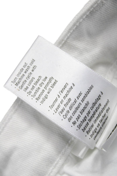Paige Womens Ankle Skinny Mid Rise White Jeans Size 27