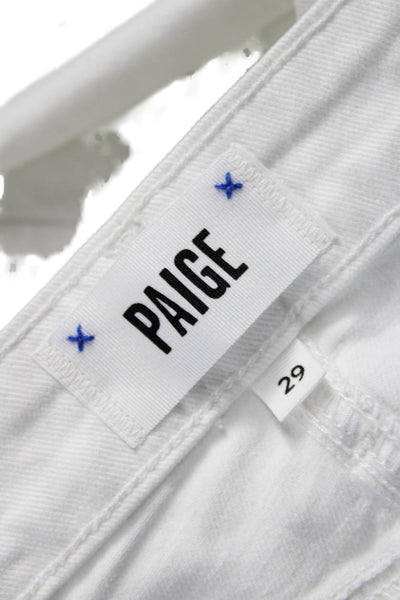 Paige Womens Ankle Skinny Mid Rise White Jeans Size 27