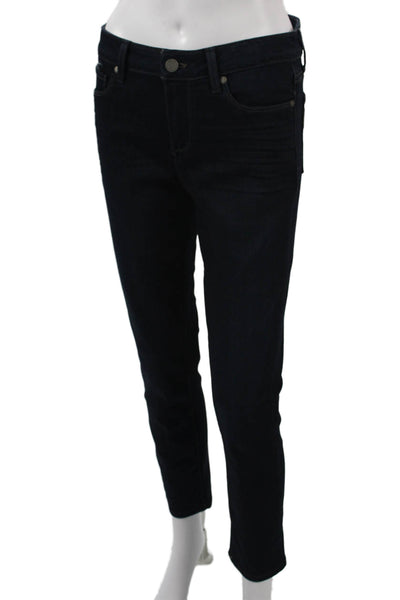 Paige Womens Dark Blue Skinny Jeans Mid Rise Size 29