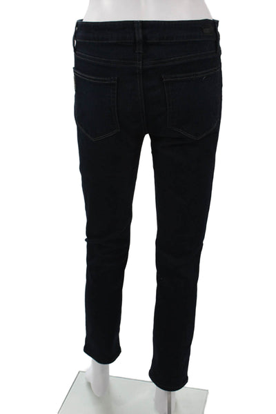 Paige Womens Dark Blue Skinny Jeans Mid Rise Size 29