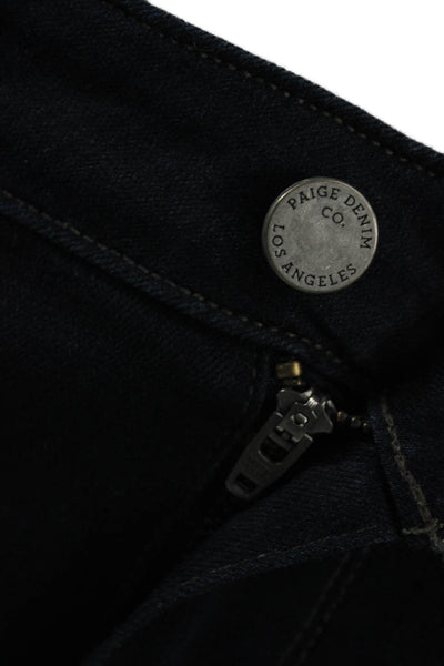 Paige Womens Dark Blue Skinny Jeans Mid Rise Size 29
