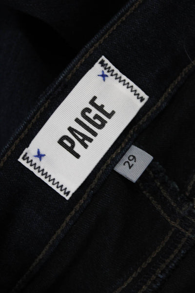 Paige Womens Dark Blue Skinny Jeans Mid Rise Size 29