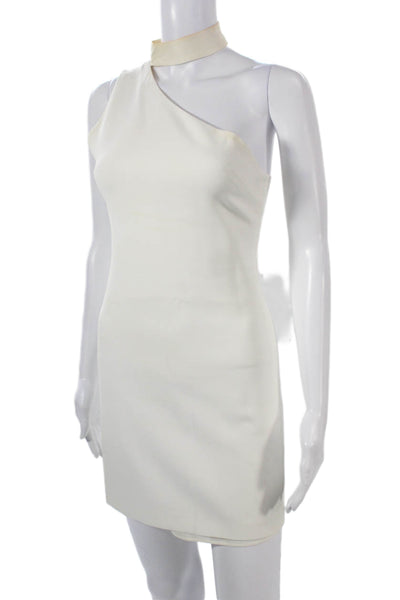 Alice + Olivia Women White Sleeveless Bodycon Mini Dress Size 2