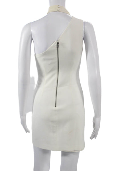 Alice + Olivia Women White Sleeveless Bodycon Mini Dress Size 2
