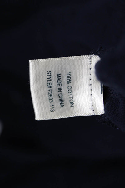 Felicite Women Dark Blue Collared Long Sleeve Button-Up 100% Cotton Size 3