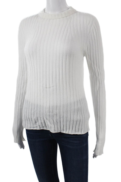 525 Womens Striped Pullover Mock Neck Nylon Long Sleeve Sweater Size S
