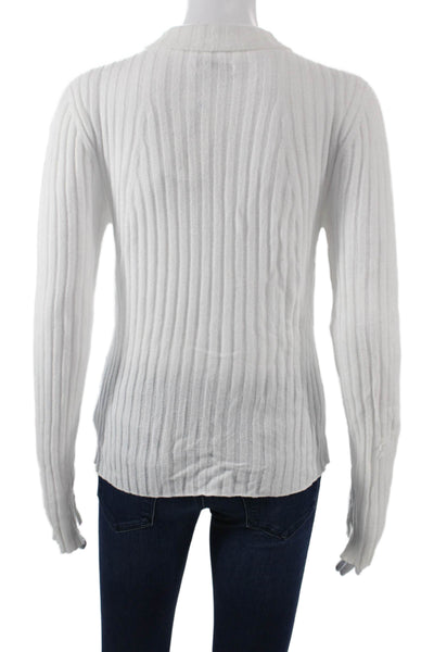 525 Womens Striped Pullover Mock Neck Nylon Long Sleeve Sweater Size S