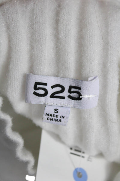 525 Womens Striped Pullover Mock Neck Nylon Long Sleeve Sweater Size S