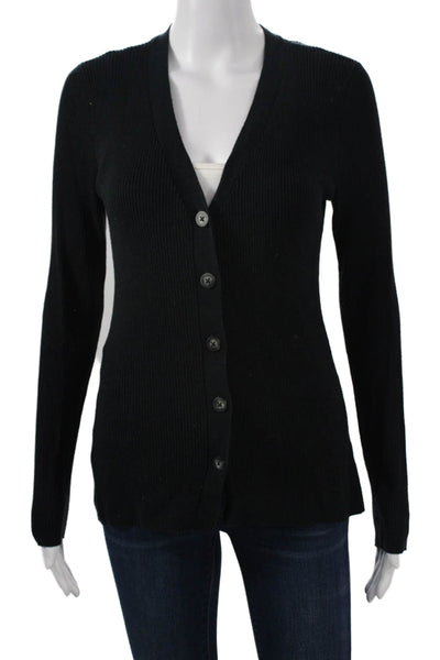 Sanctuary Womens Black V-Neck Cardigan Sweater Button Long Sleeve Size S