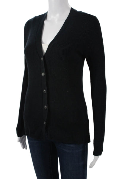 Sanctuary Womens Black V-Neck Cardigan Sweater Button Long Sleeve Size S