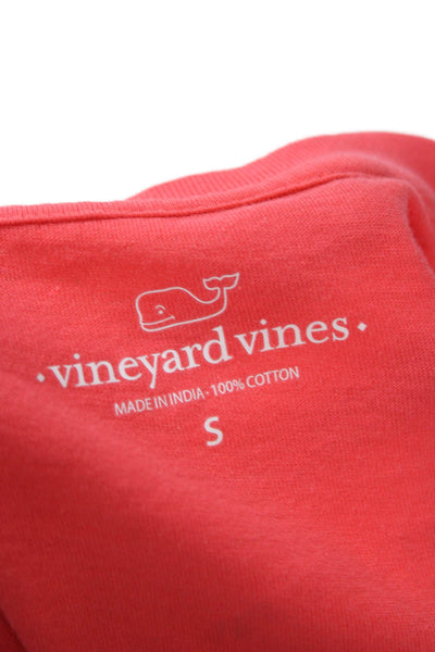 Vineyard Vines Women Red Cotton Short Sleeve Crew Neck Graphic T-Shirt Size S