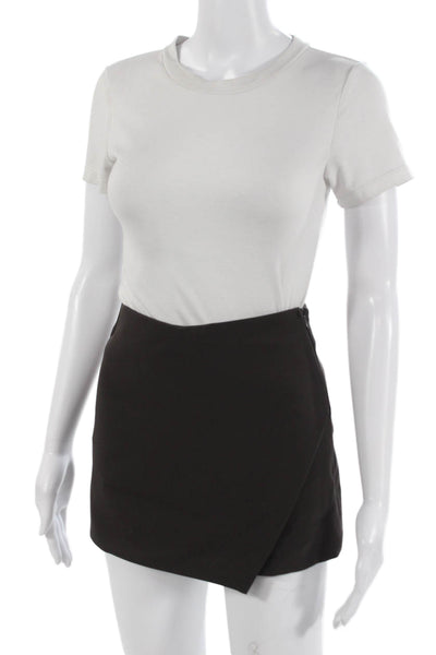 Zara Womens Mini Skort Black Polyester Viscose Elastane Size XS