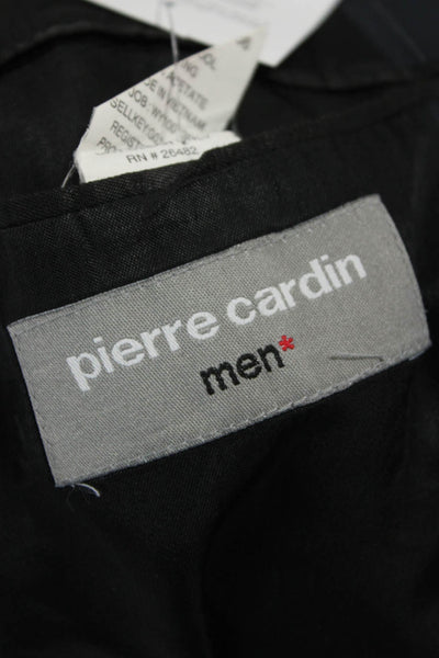 Pierre Cardin Paris Mens Striped Wool Suit Jacket Dark Gray Size 42