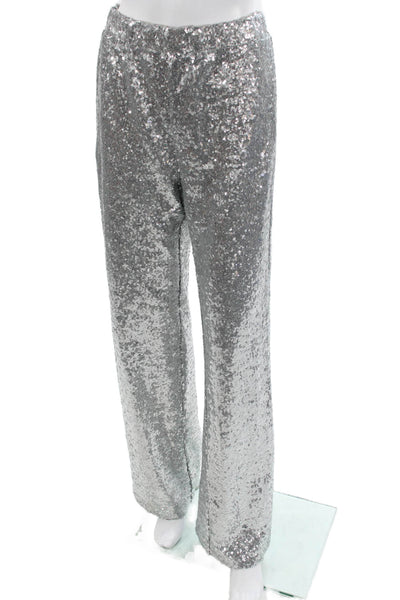 Reserved Womens Gray 80s Fall Pants 95% Polyester 5% Elastane Size M