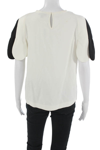 Victoria Beckham Womens White Crew Neck Short Sleeve T Shirt Size M