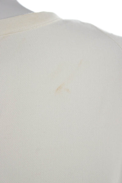 Victoria Beckham Womens White Crew Neck Short Sleeve T Shirt Size M