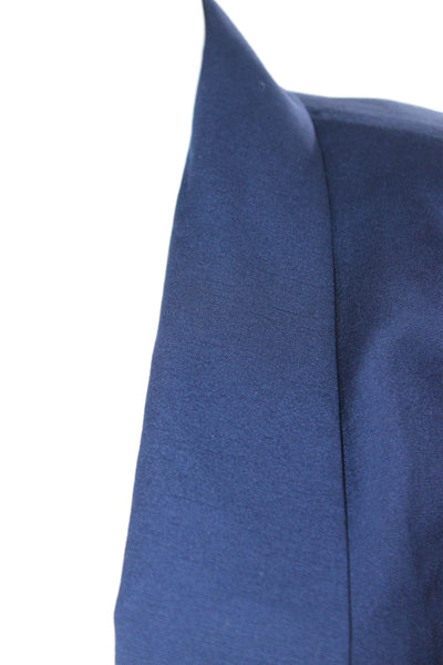 Zara Woman Womens Dark Blue Polyester Blazer Button Size M