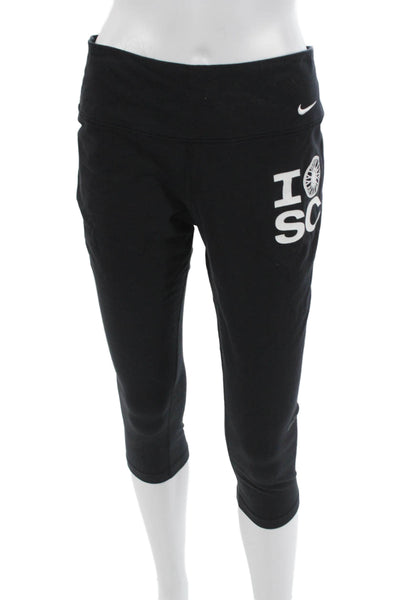 Nike Women Capri Leggings Black College Size L