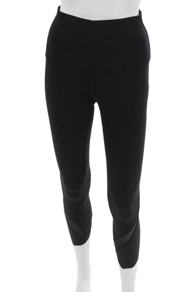 Lululemon Womens Cropped Capri Leggings Black Nylon Size 6