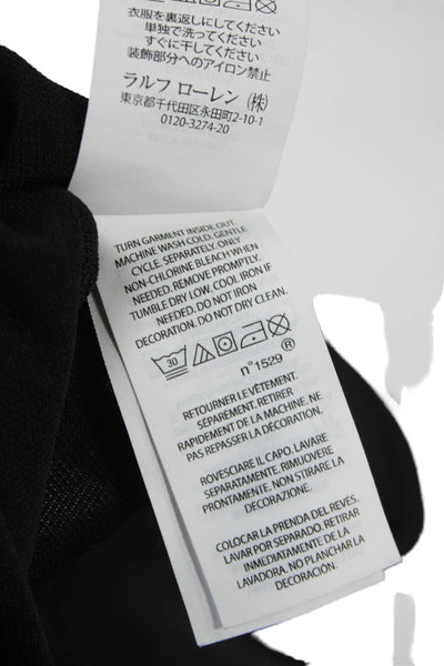 RLX Ralph Lauren Women Basic Black Sleeveless Collared Polo Size L