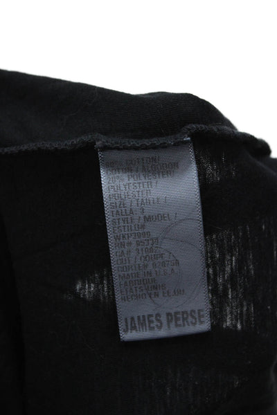 Standard James Perse Womens Button-Up Black Cotton Long Sleeve Size 3