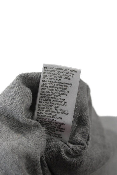 Minnie Rose Women Basic Gray Cotton Crew Neck Long Sleeve T-Shirt Size M