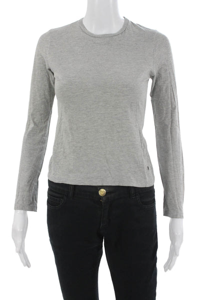 Standard James Perse Women Gray Long Sleeve Basic T-Shirt Crew Neck Size 3
