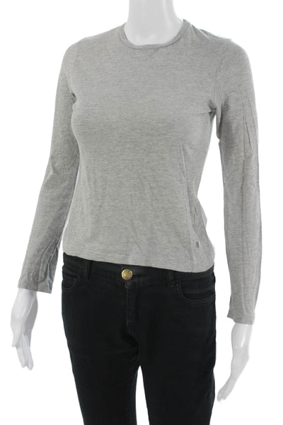Standard James Perse Women Gray Long Sleeve Basic T-Shirt Crew Neck Size 3