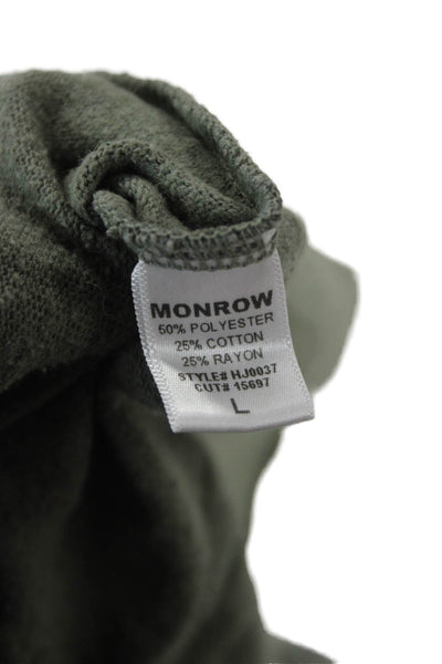 Monrow Womens Full-zip Camo Hoodie Green Army Long Sleeve Size L
