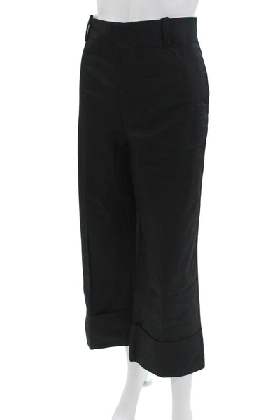 Zara Women Black Cropped Dress Pants Size M