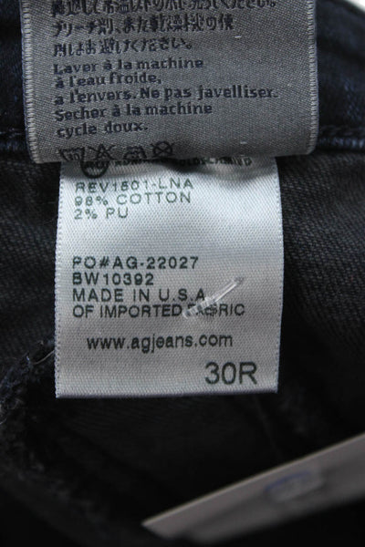 AG Adriano Goldschmied Womens Ankle Cropped Skinny Dark Blue Jeans Size 30