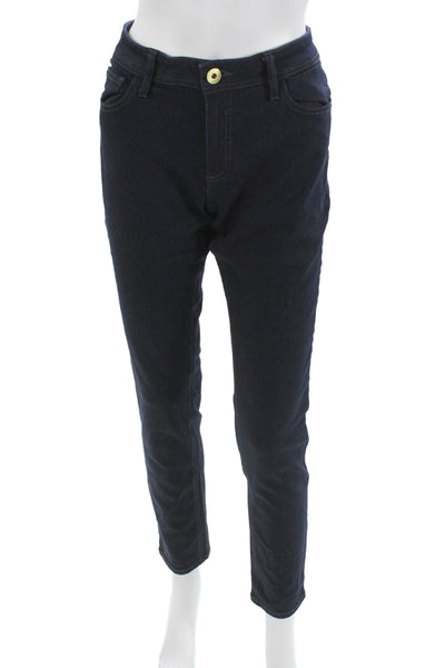 DL1961 Women Ankle Cropped High Rise Dark Blue Jeans Size 30