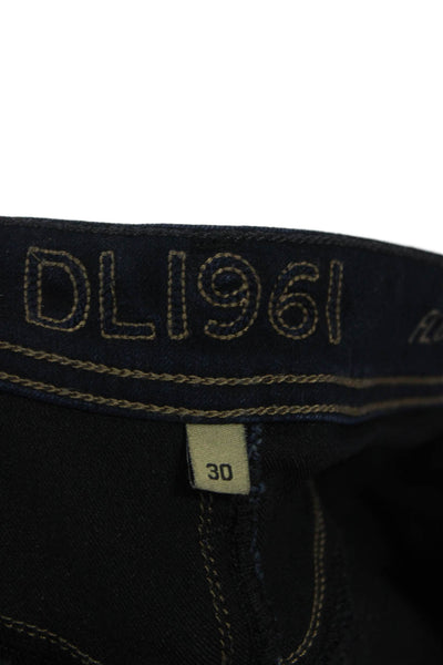 DL1961 Women Ankle Cropped High Rise Dark Blue Jeans Size 30
